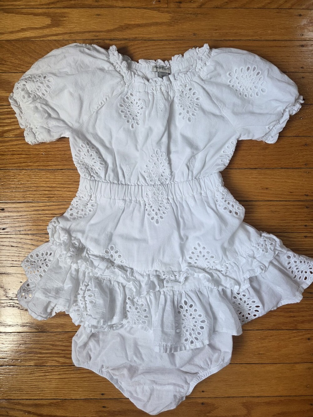 Habitual White Eyelet Ruffle Tiered Dress 18M toddler Girl